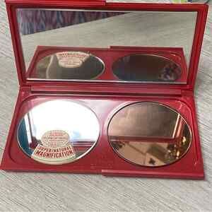 Vintage TRINA Point of View dual Folding Compact Mirror With Magnification